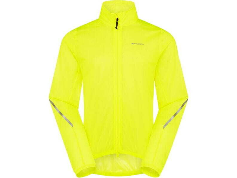 Shimano Flux 2L Ultra-Packable Waterproof Jacket, men's, hi-viz yellow click to zoom image