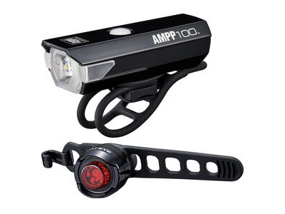 Cateye Ampp 100 / Orb Rechargable Bike Light Set